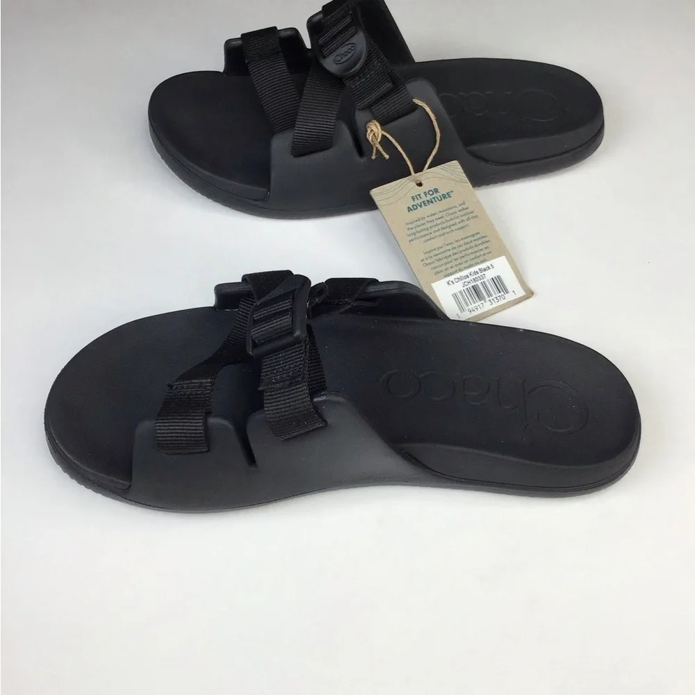 NWT Chaco Chillos Black Slides Size 5.